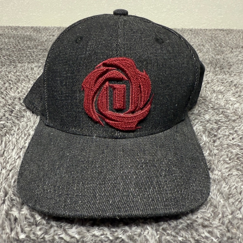 Adidas Derrick Rose Mens Baseball Cap Snapback Hat Black‎ Red Denim Adjustable